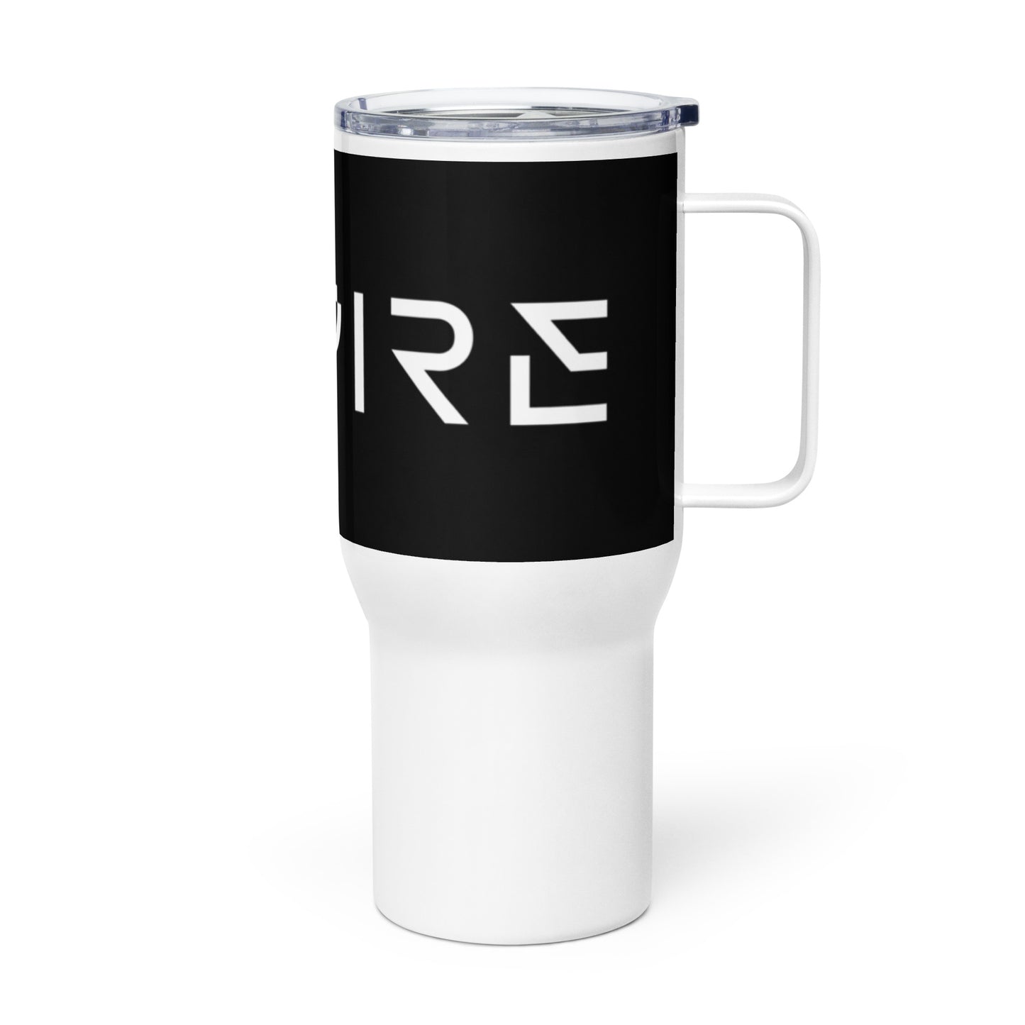 Travel mug with a handle