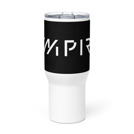 Travel mug with a handle