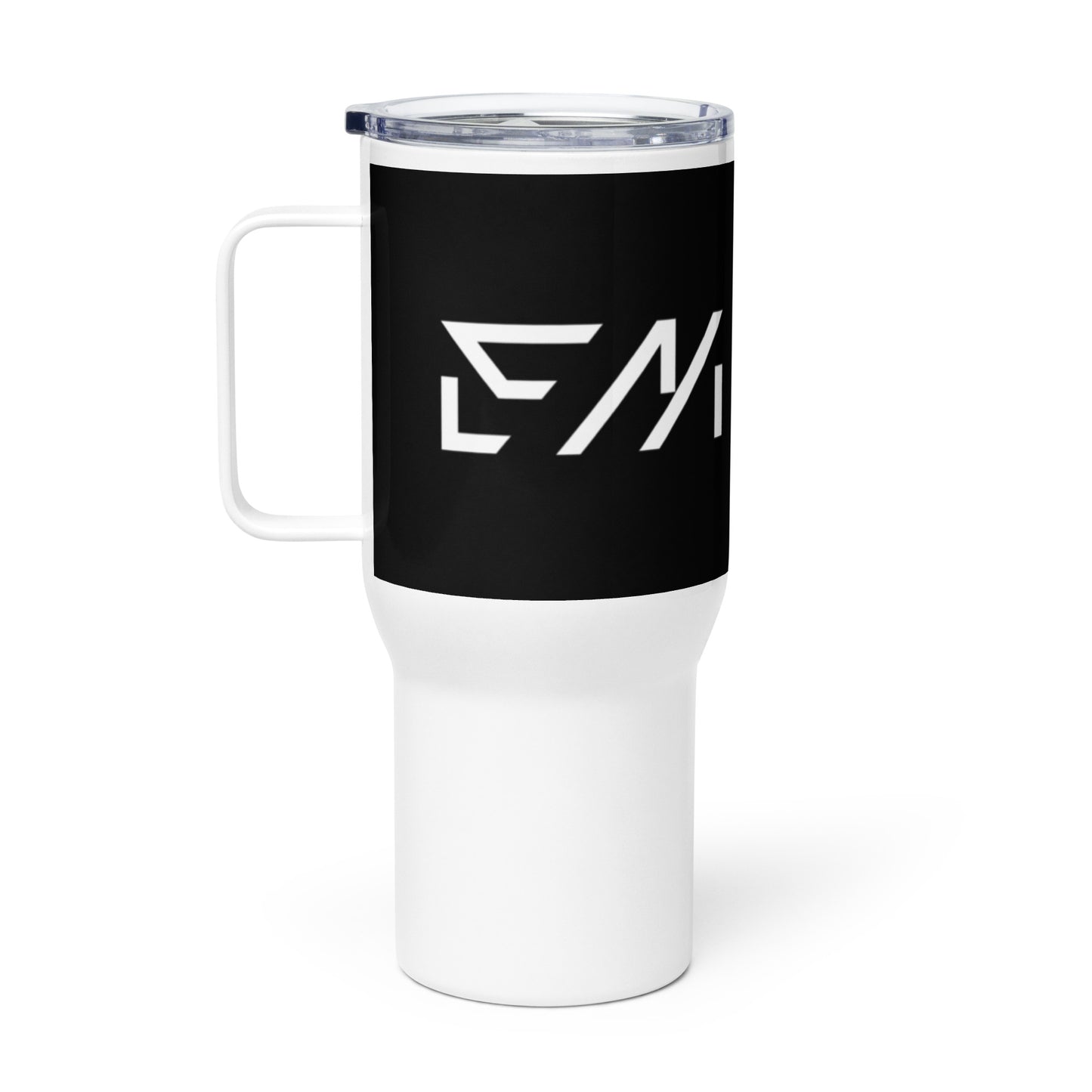 Travel mug with a handle