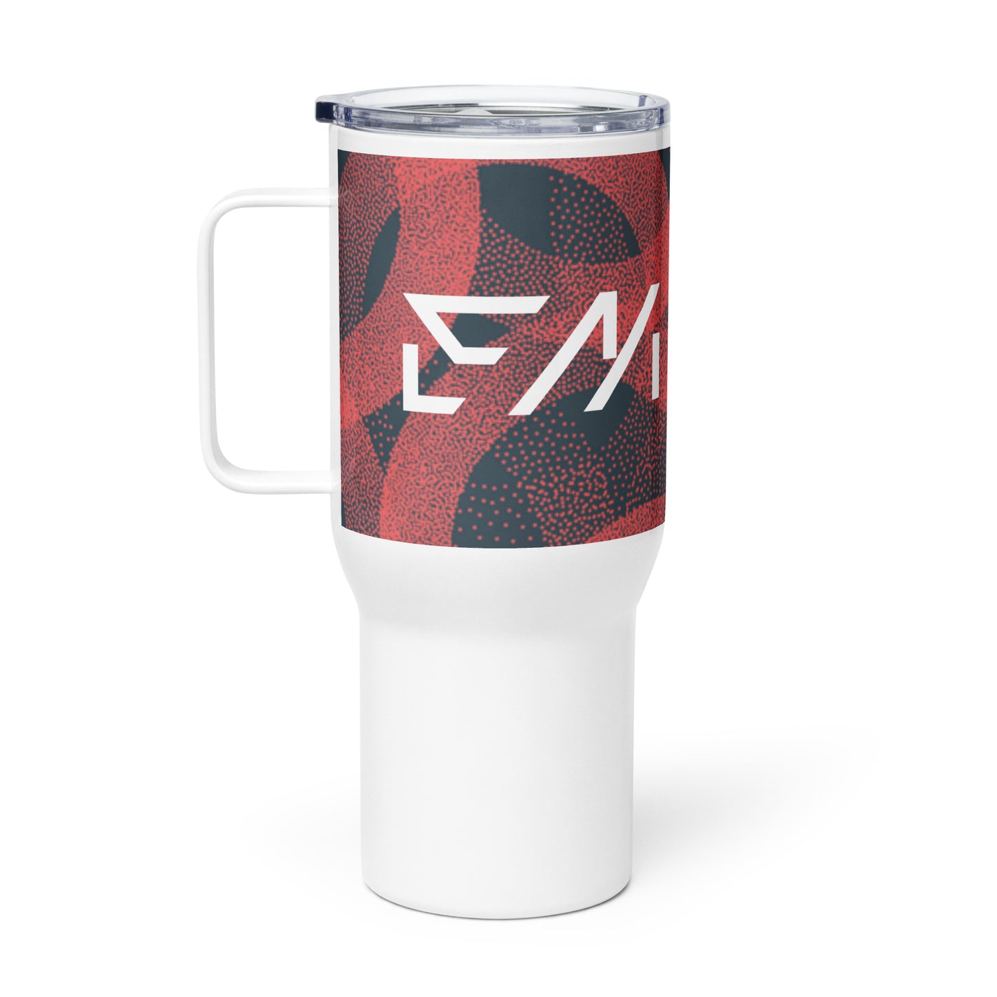 Travel mug with a handle