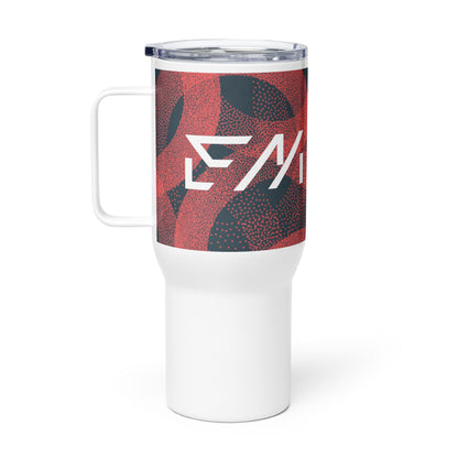 Travel mug with a handle